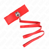 KINK - COLLAR WITH LEASH 116 CM WITH SILVER STUDS MODEL 4 RED ADJUSTABLE 40-48 CM X 6 CM